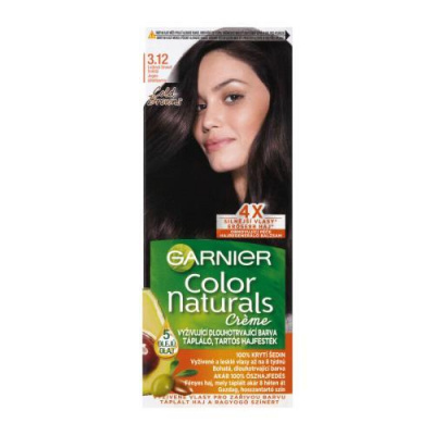 Garnier Color Naturals Créme permanentná žiarivá farba na vlasy 40 ml odtieň 3,12 icy dark brown pre ženy