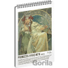 Alfons Mucha Špirálový blok 60 listov motív 4 A5
