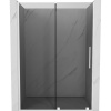 Mexen Velar, posuvné sprchové dvere do otvoru 150 cm, 8mm šedé sklo, biela matná, 871-150-000-41-20