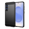 Puzdro Techsuit Carbon Silicone pre Samsung Galaxy S25 čierne