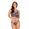 Obsessive Flowlace Lace 2 Piece Bra Set - Blue L/XL