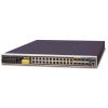 Planet IGS-6325-24P4X priemyselný L3 switch, 24x1Gb, 4x10Gb SFP+, PoE 802.3at 440W, 48-56VDC, -40~75°C, IP30, fanless