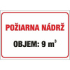 547 Požiarna nádrž 9 m3 plastová tabuľka hr. 3mm ROZMER (a x b): A3 (420x297 mm), MATERIÁL: PLAST hrúbka 3mm
