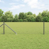 zahrada-XL Stĺp na plot. Sivá 10 x 0,6 m (25 mm sieť) Ocel a PVC 3353192