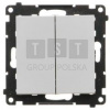 Kontakt-Simon TP4.01/114 Simon 55 Čtyřnásobné tlačítko (modul) 10 AXm, 250 V~, rychlospojky Světle šedý matný TP4.01/114