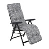 Polohovacie záhradné kreslo s podnožkou Lena Plus Black Edition H039-06PB PATIO