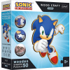 TREFL Wood Craft Junior puzzle Chytrý Ježko Sonic 50 dielikov