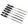 Sada ihlových pilníkov 3 x 140 mm s rukoväťou, 6-dielna sada, XL-TOOLS
