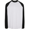 Organic Oversized Raglan Longsleeve - white/black M