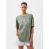 GAP Tričko s logom oversize Zelená XXS