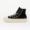 Tenisky Converse Chuck Taylor All Star Lift Floral Embroidery Black/ Egret/ Flamingo Fade EUR 35 EUR 35