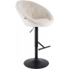Design-Shop Barová stolička London zamat - čierny rám - krémová