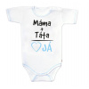Body krátky rukáv s vtipným textom Baby Nellys, Máma+Táta, veľ. 86, chalan Baby Nellys