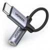 Redukcia UGREEN USB-C/ 3.5mm Jack (80154) sivá