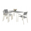 Záhradný nábytok Keter Harmony set stôl + 4 stoličky biela/svetlošedá