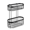 Wenko Kúpeľňový košík 2poschodový Classic Plus Black, 26,5 x 33 x 14,5 cm