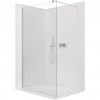 CERANO - Sprchová zástena Walk-in Onyx Round Ľ/P - 8 mm - guľatá vzpera - chróm, transparentné sklo - 110x200 cm