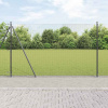 zahrada-XL Plot s stĺpmi Sivá 1.4 x 10 m Oceľ 3352528