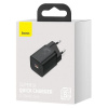 Baseus Baseus Travel Charger Super Si 1C Quick Charger 25W EU Black (CCSP020101)