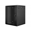 Lanberg WF01-6615-10B rack 15U Nástěnný regál Černá