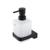 Nimco MAYA Dávkovač mydla s držiakom, 250 ml, matné sklo/čierny mat MAC 29031C-T-90 MAC 29031C-T-90