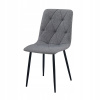 STOLIČKA DO OBÝVAČKY JEDÁLNE KUCHYNE LIBRA tmavo sivá, čierne nohy 1 ks