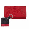 Paolo Peruzzi Kožená peňaženka a kľúčenka ZUP-107-RD | červená ZUP-107-RD