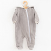 Dojčenský mušelínový overal s kapucňou New Baby Comfort clothes sivá