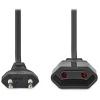 NEDIS napájecí kabel pro adaptéry/ Euro zástrčka - Euro zásuvka/ přímý-přímý/ dvoulinka/ černý/ 5m CEGL11085BK50