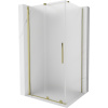 Mexen Velar posuvný sprchový kút 90 x 75 cm, mrazený, zlatý - 871-090-075-31-50