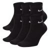 Nike Men's 6 Pack Quarter Socks Black/White 2-5 (S)