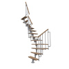 Minka STAIRS Lomené modulové schodisko Joker 180° buk/biela, 304,2 cm