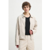 Bunda Heliot Emil pánska, béžová farba, prechodná, oversize, PRESS25_M_02_146_ST18 SS25.M.02.146.ST18 L