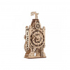 3D mechanické puzzle Ugears Hodinová veža 44 ks - hnedé