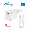 SWISSTEN SÍŤOVÝ ADAPTÉR GaN 1x USB-C 35W POWER DELIVERY BÍLÝ + DATOVÝ KABEL USB-C/LIGHTNING 1,2 M BÍLÝ 22070240 Swissten