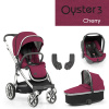 Oyster-BabyStyle OYSTER 3 - Babystyle kombinovaný kočík 4v1 Varianta: CHERRY (MIRROR rám)