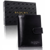 Peňaženka - Badura Portfólio Prírodná koža Čierna N4 VT Badura BL - Pánsky produkt (Badura pánska peňaženka kožená kožená ochrana RFID veľká)