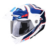 Moto přilba SCORPION ADX-2 CAMINO perleťová bílo/modro/červená XS