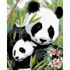 Zuty Diamantové maľovanie PANDA S MLÁĎATOM 40x50 cm vypnuté plátno na rám