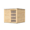 drevený domček KARIBU QUBIC 2 (88527) natur LG2194