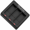 NABÍJAČKA HUB NA 3x AKUMULÁTOR GOPRO HERO 13 RÝCHLA NABÍJAČKA TELESIN