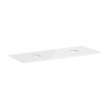 Hansgrohe Xelu Q - Doska pod umývadlo 136x55 cm, 2 výrezy, lesklá biela 54118050
