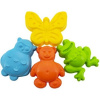 Teddies Formičky Bábovky na piesok plast zvieratká 3 druhy v sieťke 12x10x8cm