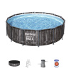 Strend Pro Bazén Bestway® Steel Pro MAX, 5614Z, filter, pumpa, rebrík, plachta, 4.27m x 1.07m 240582