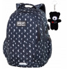 Multi -Chamber School Batoh Coolpack White, Black 29 L (Coolpack Youth School Backpack Factor 4 -Sads)