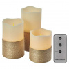 Emos DCCV06 Lighting LED dekorácia 3x vosková sviečka s povrázkom 3x 3x AAA vnútorná vintage ovládač
