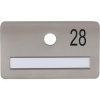 SOLIDO dveřní jmenovka bez kukátka, otvor o 14, nerez satinovaný, gravír. č. 28