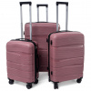 Súprava cestovných kufrov RGL 3ks L, M, S - Extremely Durable Collection PP3 starorůžová