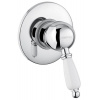 Sapho KIRKÉ WHITE podomietková sprchová batéria, 1 výstup, biela páčka, chróm KI41BC