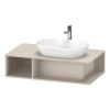DURAVIT D-Neo závesná skrinka pod umývadlo na dosku, 1 otvorená priehrada vľavo, 1000 x 550 x 260 mm, taupe matná, DE495909191